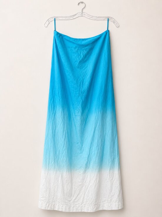 Celine Dresses & Skirts - NWT CELINE Ombré Maxi Skirt Turquoise White Cotton FR 46